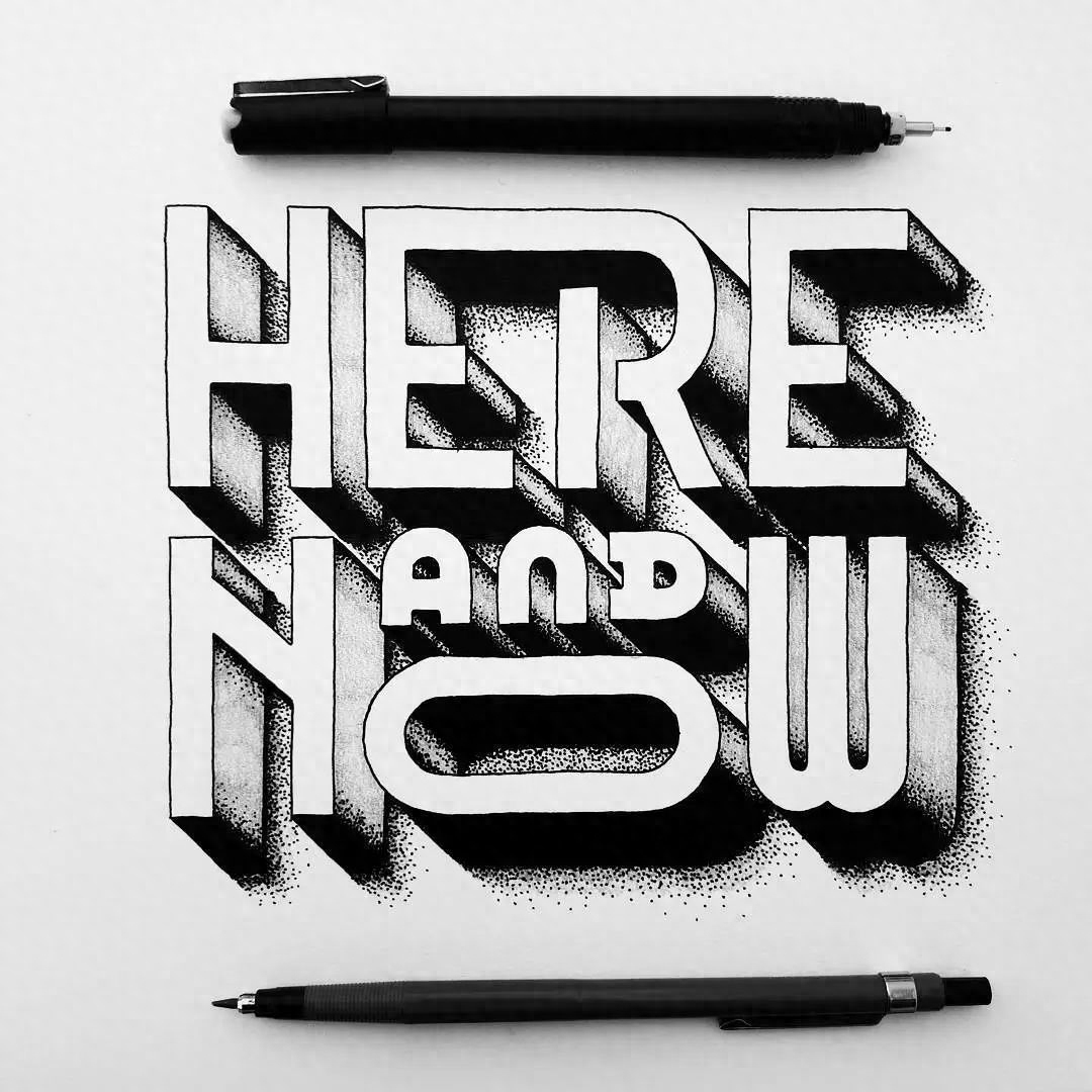 His hand-drawn fonts actually come with special effects!