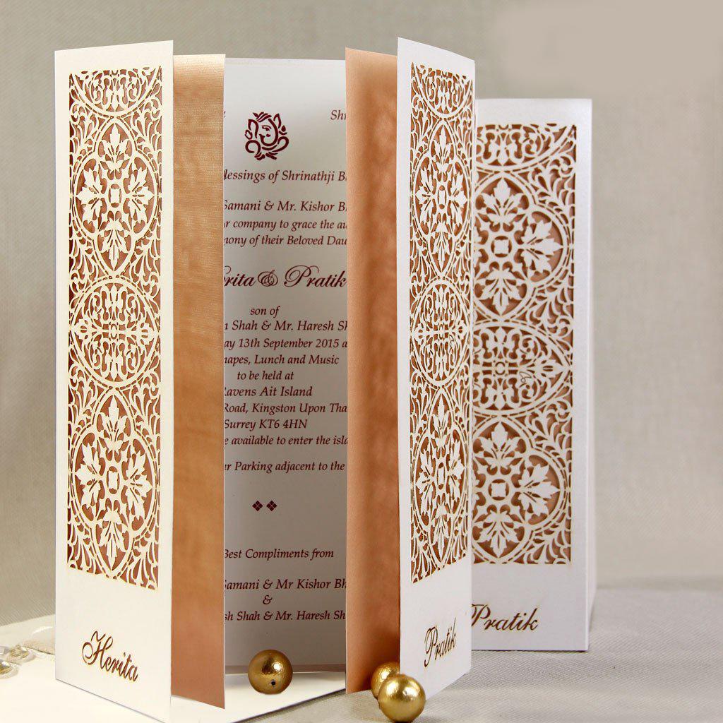 A set of beautiful wedding invitations